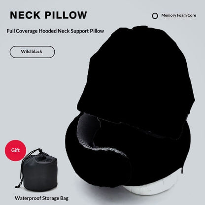 Memory Foam Travel Neck Pillow – Foldable U-Shape for Airplane, Car & Office